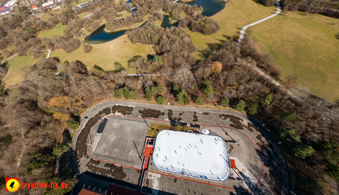 20.02.2023 -  Ostparksee und Schule am Strehleranger mit Umgebung in Neuperlach